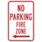 Signmission No Parking Fire Zone With Left Arrow, Heavy-Gauge Aluminum, 12" x 18", A-1218-25035 A-1218-25035 - alternate 1